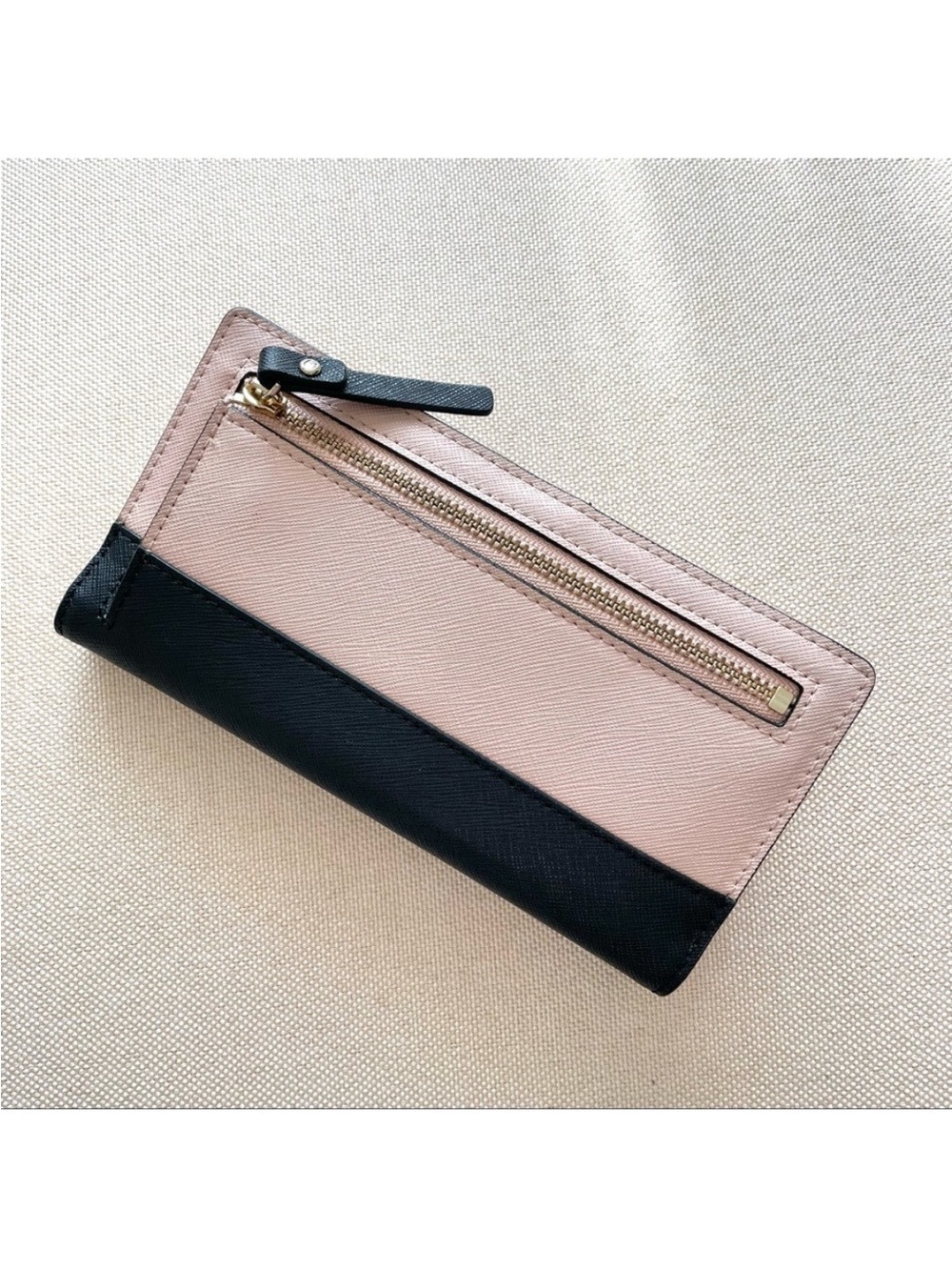 Kate Spade New York Staci or Laurel Way colorblock wallet in pink and black - Picture 3 of 15
